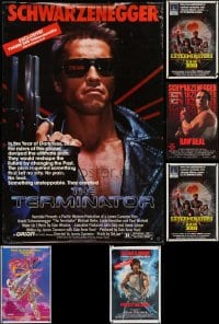 9d457 LOT OF 6 UNFOLDED VIDEO POSTERS 1980s great images from a variety of different movies!