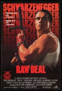 9d458 LOT OF 23 UNFOLDED 27X40 RAW DEAL VIDEO POSTERS 1986 c/u of Arnold Schwarzenegger!