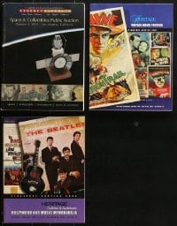 9d347 LOT OF 3 AUCTION CATALOGS 2003-2013 space collectibles, vintage movie posters, Beatles!