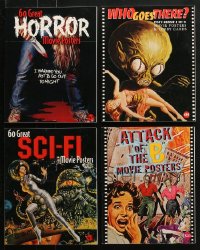 9d335 LOT OF 4 BRUCE HERSHENSON HORROR/SCI-FI SOFTCOVER MOVIE BOOKS 2000-2003 color poster images!