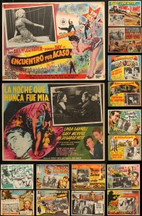 9d012 LOT OF 16 MEXICAN LOBBY CARDS 1950s-1960s great images from a variety of different movies!