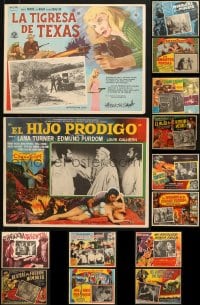 9d011 LOT OF 15 MEXICAN LOBBY CARDS 1950s-1960s great images from a variety of different movies!