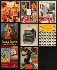 9d344 LOT OF 8 AUCTION CATALOGS 1980s-1990s filled with color images of movie posters & more!