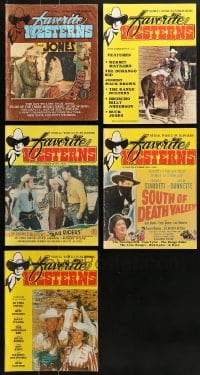 9d398 LOT OF 5 FAVORITE WESTERNS MOVIE MAGAZINES 1980s filled with cool cowboy images & articles!