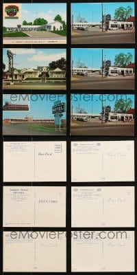 9d284 LOT OF 6 MOTEL POSTCARDS 1950s places to stay in Culpeper, Virginia!