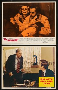 9d208 LOT OF 2 LOBBY CARDS FROM ED MCMAHON MOVIES 1960s-1970s The Incident, Fun with Dick & Jane!
