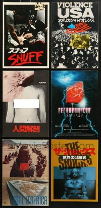 9d058 LOT OF 6 HORROR/MONDO JAPANESE PROGRAMS 1960s-1990s a variety of creepy images!
