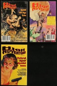 9d414 LOT OF 3 PULP REVIEW MAGAZINES 1990s-2000s all re-titled High Adventure, cool cover art!