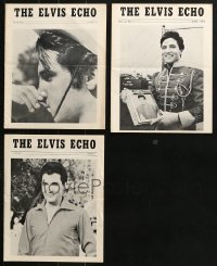9d413 LOT OF 3 THE ELVIS ECHO MAGAZINES 1960s filled with great images & articles!