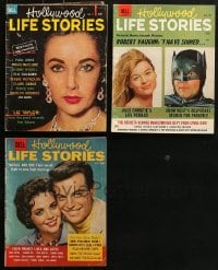 9d418 LOT OF 3 HOLLYWOOD LIFE STORIES MOVIE MAGAZINES 1960s filled with great images & articles!