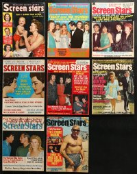 9d381 LOT OF 8 SCREEN STARS MOVIE MAGAZINES 1950s-1960s filled with great images & articles!