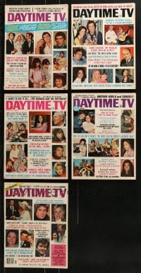9d399 LOT OF 5 DAYTIME TV MAGAZINES 1970s filled with great images & articles!