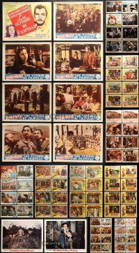 9d155 LOT OF 90 LOBBY CARDS 1950s-1960s complete sets from a variety of different movies!