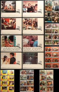 9d180 LOT OF 56 LOBBY CARDS 1950s-1980s complete sets of 8 from a variety of different movies!