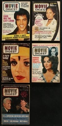 9d396 LOT OF 5 MOVIE DIGEST MOVIE MAGAZINES 1972 great images & articles on celebrities!