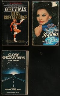 9d337 LOT OF 3 PAPERBACK BOOKS 1960s-1970s Raquel Welch, Sophia Loren, Close Encounters!