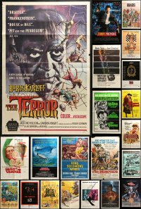 9d108 LOT OF 50 FOLDED ONE-SHEETS 1960s-1990s great images from a variety of different movies!