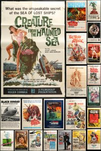 9d113 LOT OF 40 FOLDED ONE-SHEETS 1960s-1980s great images from a variety of different movies!