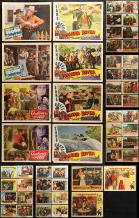 9d178 LOT OF 59 WESTERN LOBBY CARDS 1940s-1960s incomplete sets from several cowboy movies!