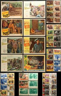 9d182 LOT OF 54 WESTERN LOBBY CARDS 1940s-1950s incomplete sets from several cowboy movies!