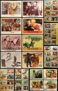 9d177 LOT OF 60 LOBBY CARDS 1950s-1960s incomplete sets from a variety of different movies!