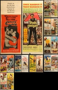 9d422 LOT OF 18 FORMERLY FOLDED INSERTS 1950s great images from a variety of different movies!