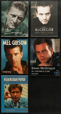 9d330 LOT OF 5 ACTOR BIOGRAPHY SOFTCOVER BOOKS 1980s-1990s Kirk Douglas, Mel Gibson, Harrison Ford