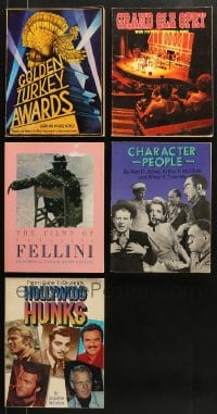 9d325 LOT OF 5 SOFTCOVER MOSTLY MOVIE BOOKS 1970s-1980s filled with great movie images & info!