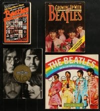9d336 LOT OF 4 BEATLES SOFTCOVER BOOKS 1970s cool illustrated biographies!