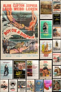 9d097 LOT OF 73 FOLDED ONE-SHEETS 1950s-1990s great images from a variety of different movies!