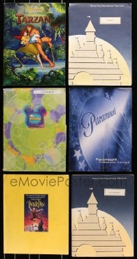 9d066 LOT OF 6 PRESSKITS 1983 - 1999 containing a total of 55 slides in all!
