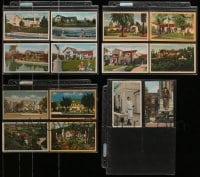 9d083 LOT OF 14 MOVIE STAR HOMES POSTCARDS 1920s-1930s Mary Pickford, Douglas Fairbanks & more!