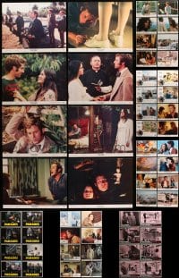 9d176 LOT OF 62 LOBBY CARDS 1970s-1980s mostly complete sets from a variety of different movies!