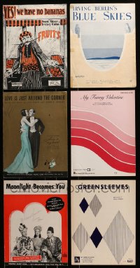 9d239 LOT OF 6 SHEET MUSIC 1920s-1970s great songs including one frmo Irving Berlin!