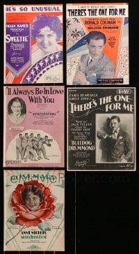 9d240 LOT OF 5 SHEET MUSIC 1920s great songs from a variety of different movies!