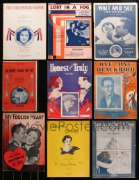 9d232 LOT OF 9 SHEET MUSIC 1910s-1940s great songs from a variety of different artists!