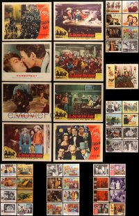 9d185 LOT OF 49 LOBBY CARDS 1940s-1960s great scenes from a variety of different movies!