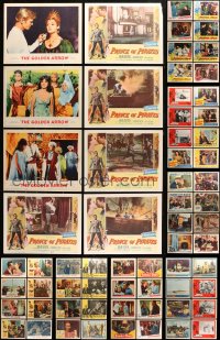 9d154 LOT OF 91 LOBBY CARDS 1940s-1960s incomplete sets from a variety of different movies!