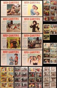 9d159 LOT OF 85 LOBBY CARDS 1940s-1960s mostly complete sets from a variety of different movies!