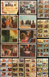 9d167 LOT OF 78 COWBOY WESTERN LOBBY CARDS 1940s-1960s complete sets from different movies!