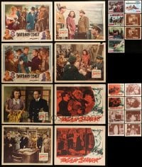 9d202 LOT OF 23 LOBBY CARDS FROM EDWARD G. ROBINSON MOVIES 1940s-1950s incomplete sets!