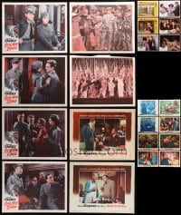 9d203 LOT OF 22 LOBBY CARDS FROM JAMES CAGNEY MOVIES 1940s-1980s incomplete sets, great scenes!