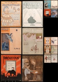 9d228 LOT OF 16 10.5X13.5 SHEET MUSIC 1910s a great variety of different songs!