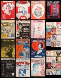 9d211 LOT OF 37 SHEET MUSIC 1920s-1930s great songs from a variety of different movies!