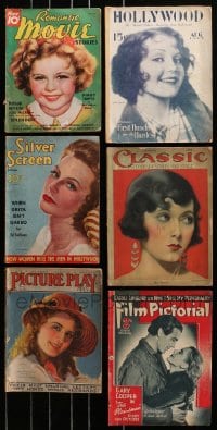 9d389 LOT OF 6 MOVIE MAGAZINES 1920s-1930s filled with great movie images & articles!