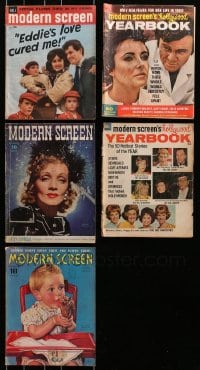 9d397 LOT OF 5 MODERN SCREEN MAGAZINES 1930s-1960s lots of great movie images & articles!
