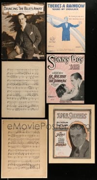 9d244 LOT OF 4 AL JOLSON SHEET MUSIC 1910s-20s Singing Fool, Bombo, Dancing the Blues Away + more!