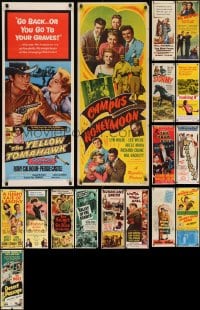 9d423 LOT OF 17 FORMERLY FOLDED INSERTS 1940s-1950s great images from a variety of movies!