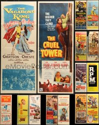 9d425 LOT OF 15 FORMERLY FOLDED INSERTS 1950s great images from a variety of different movies!