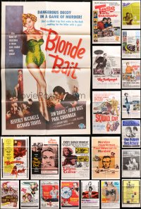 9d104 LOT OF 56 FOLDED ONE-SHEETS 1950s-1970s great images from a variety of different movies!